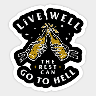 Live Well With Beers Sticker